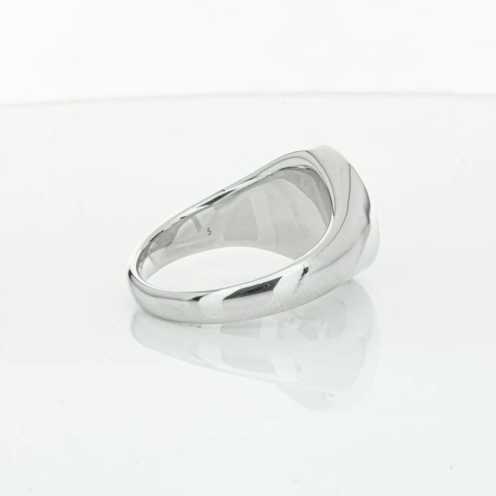 Sterling Silver Oval Onyx Signet Ring