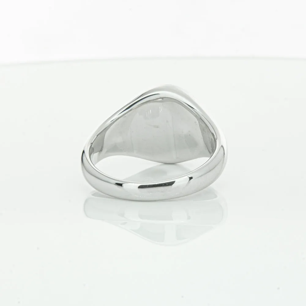 Sterling Silver Oval Onyx Signet Ring
