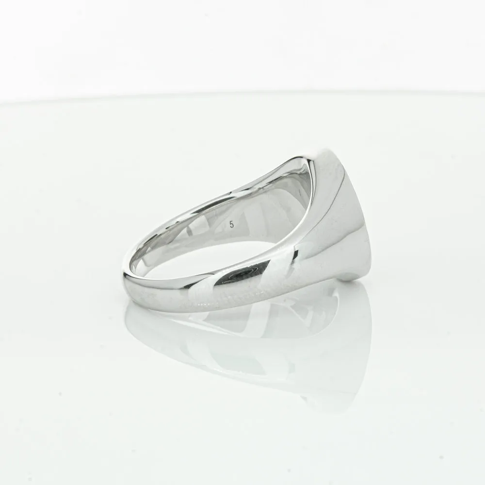 Sterling Silver Oval Onyx Signet Ring