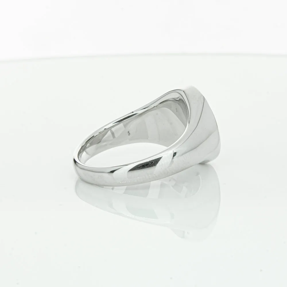 Sterling Silver Oval Onyx Signet Ring