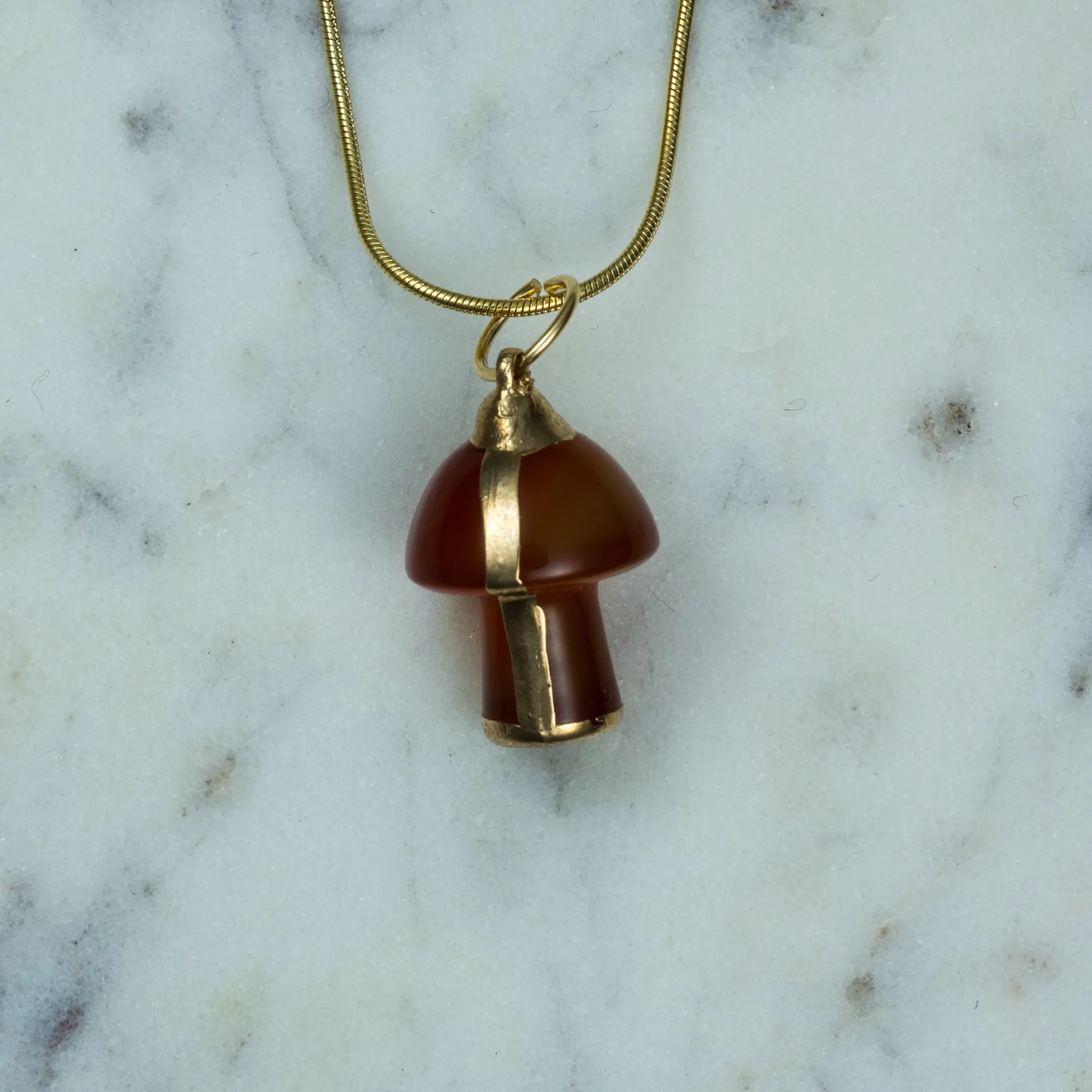 The Magical Mushroom Necklace (24k Gold Plated)