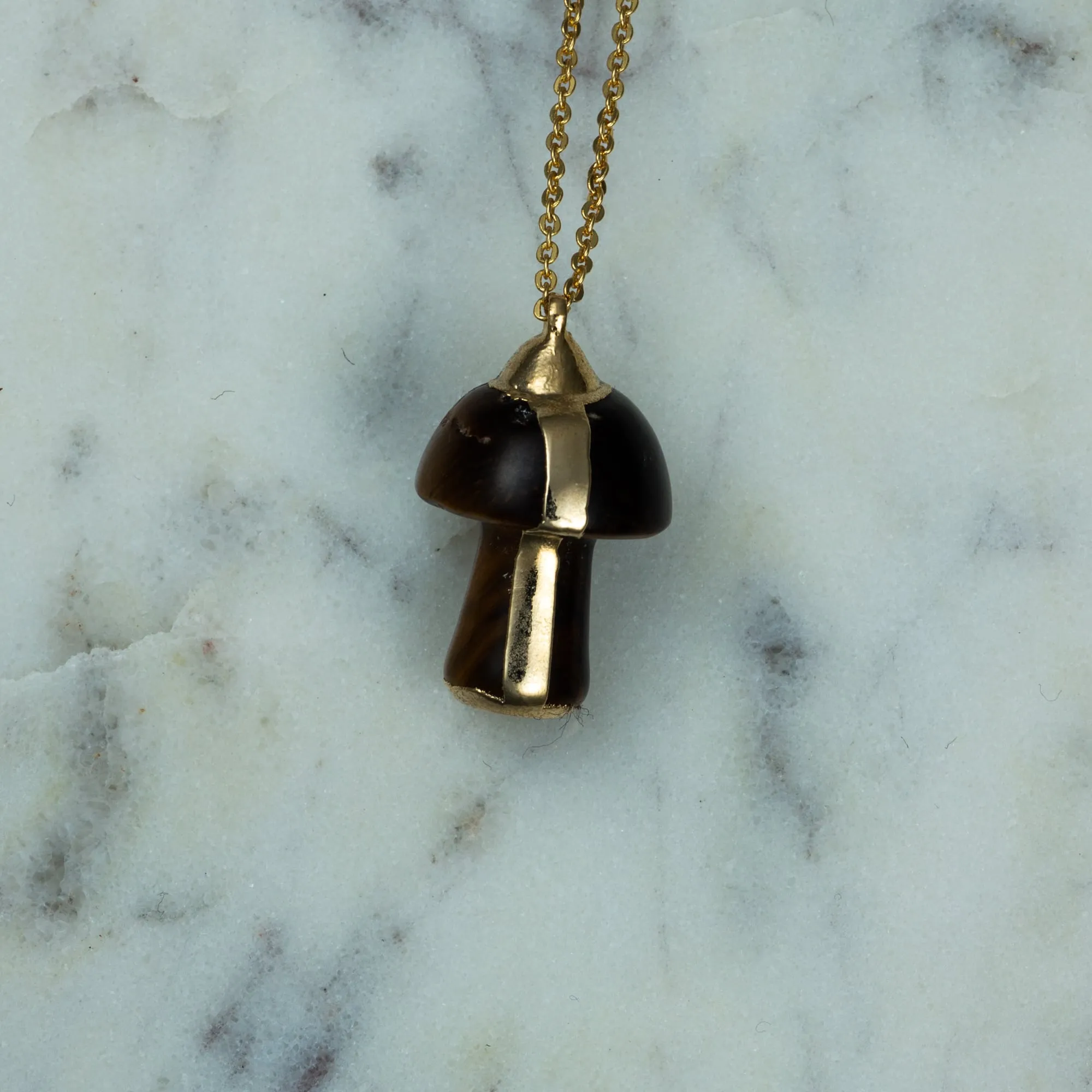 The Magical Mushroom Necklace (24k Gold Plated)