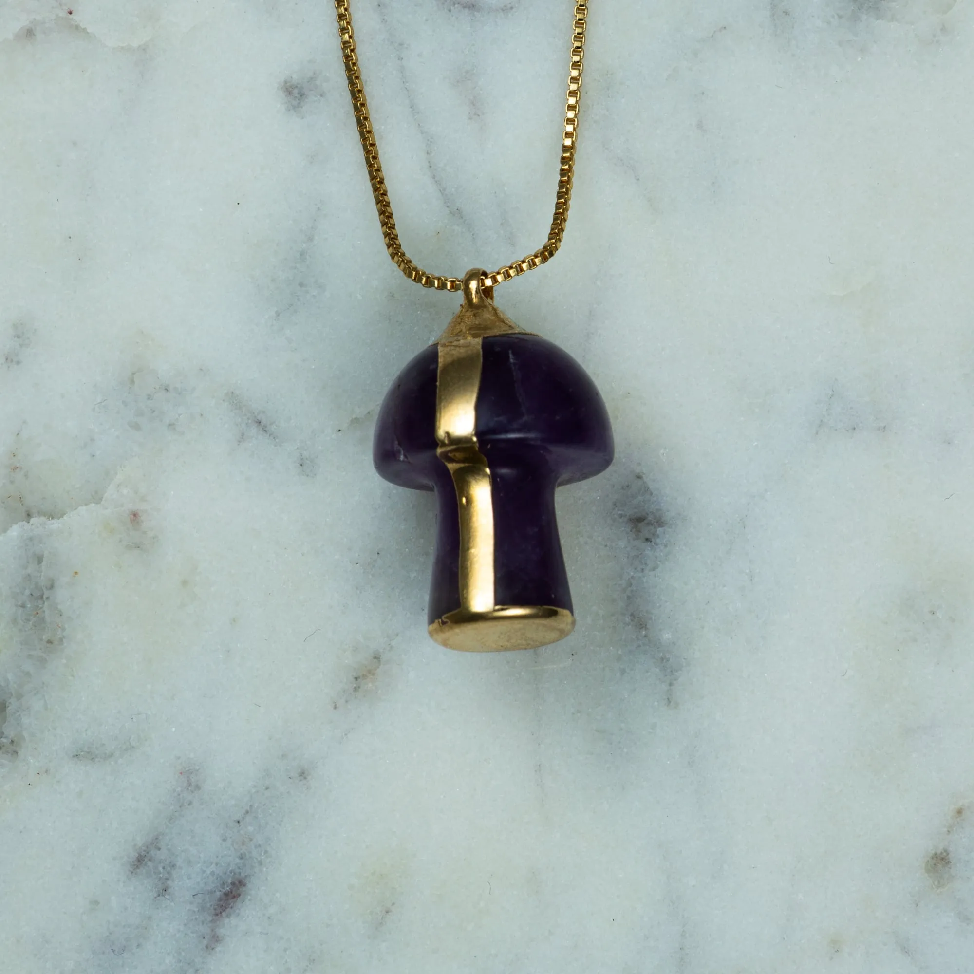 The Magical Mushroom Necklace (24k Gold Plated)
